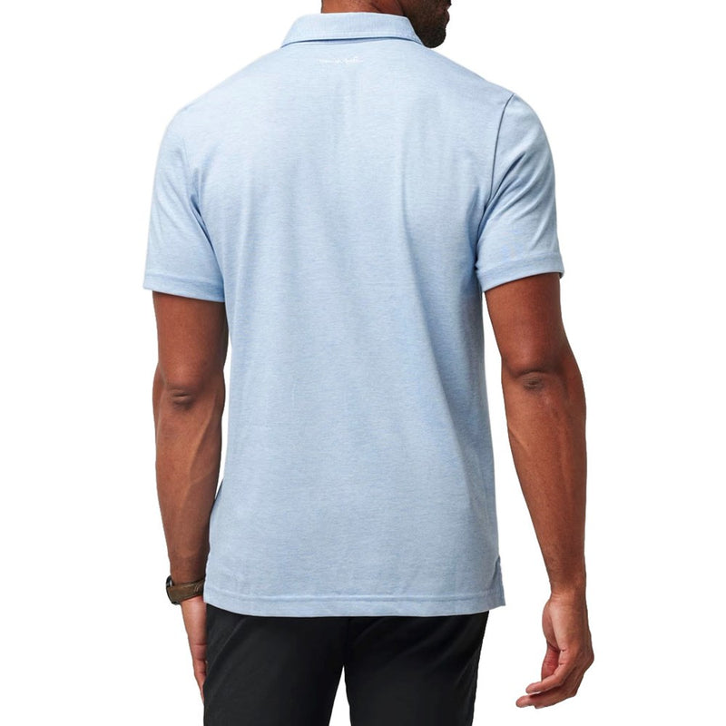 Travis Mathew The Zinna Polo - Heather Light Blue