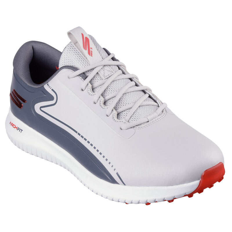 Skechers Go Golf Max 3 Spikeless Wide Golf Shoes - Grey/ Red