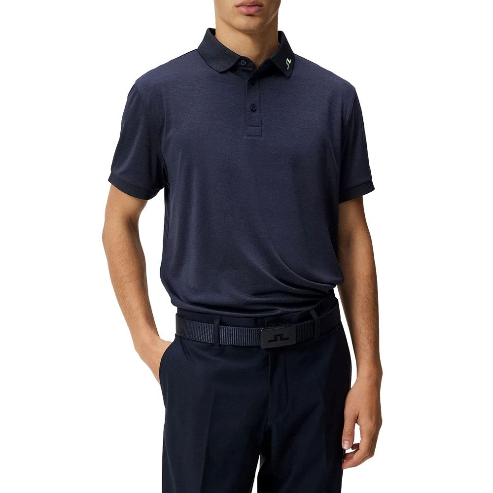 J.Lindeberg Tour Tech Reg Fit Golf Shirt - Navy Melange