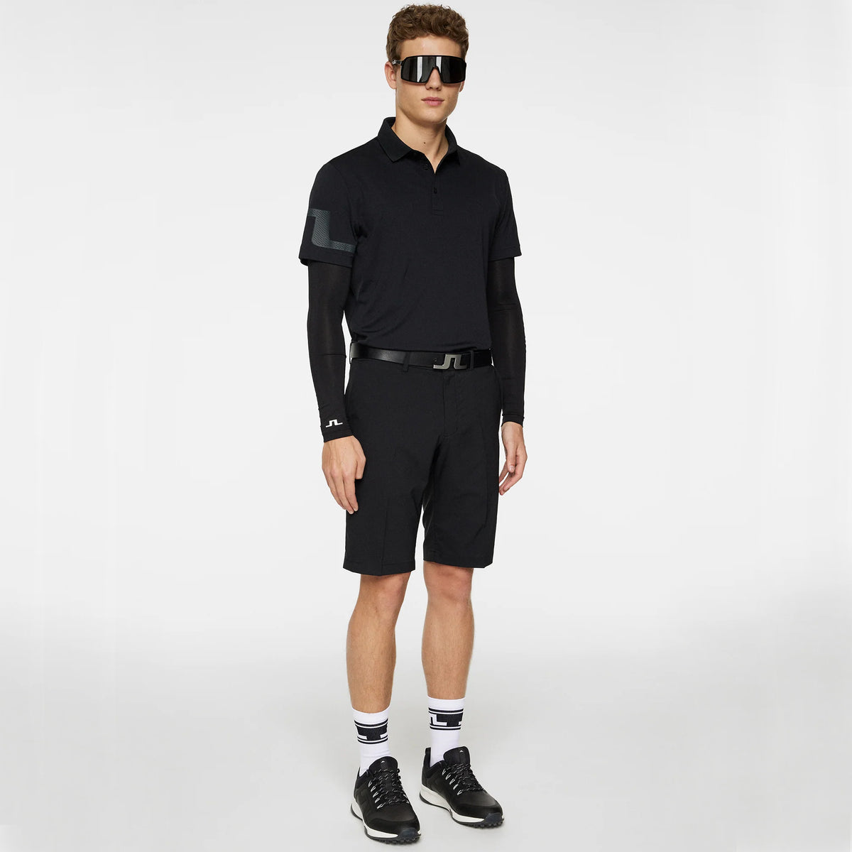 J.Lindeberg Heath Regular Fit Golf Polo Shirt - Black