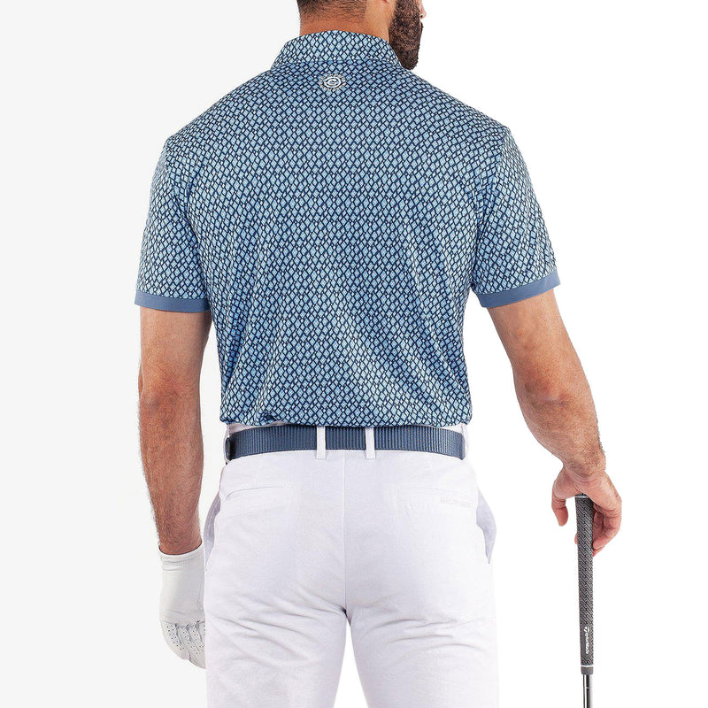 Galvin Green Manuel Golf Shirt - Moonlight Blue/White