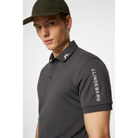 J.Lindeberg Tour Tech Reg Fit Golf Polo Shirt - Asphalt