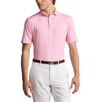 RLX Ralph Lauren Printed Lightweight Airflow Performance Polo - Flamingo Pink Clubs