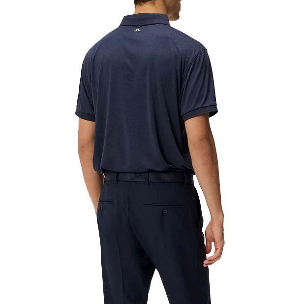 J.Lindeberg Tour Tech Reg Fit Golf Shirt - Navy Melange