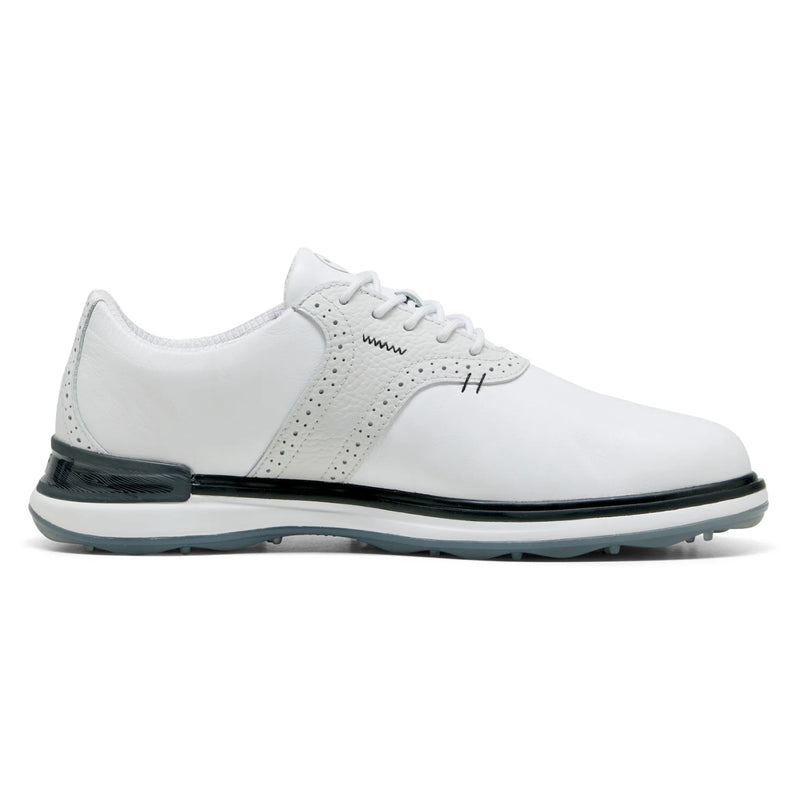 Puma Avant Wingtip Spikeless Golf Shoes - White/Feather Grey/Black