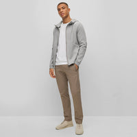 BOSS Saggy 2 Full Zip Grid Hoodie - Light/Pastel Grey