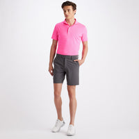 G/fore Clube Stripe Tech Jersey Polo Golf Shirt - Knockout Pink