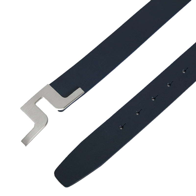 J.Lindeberg  Bridger Leather Belt - JL Navy