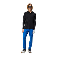 J.Lindeberg KV Regular Fit Golf Polo Shirt - Black/ Blue