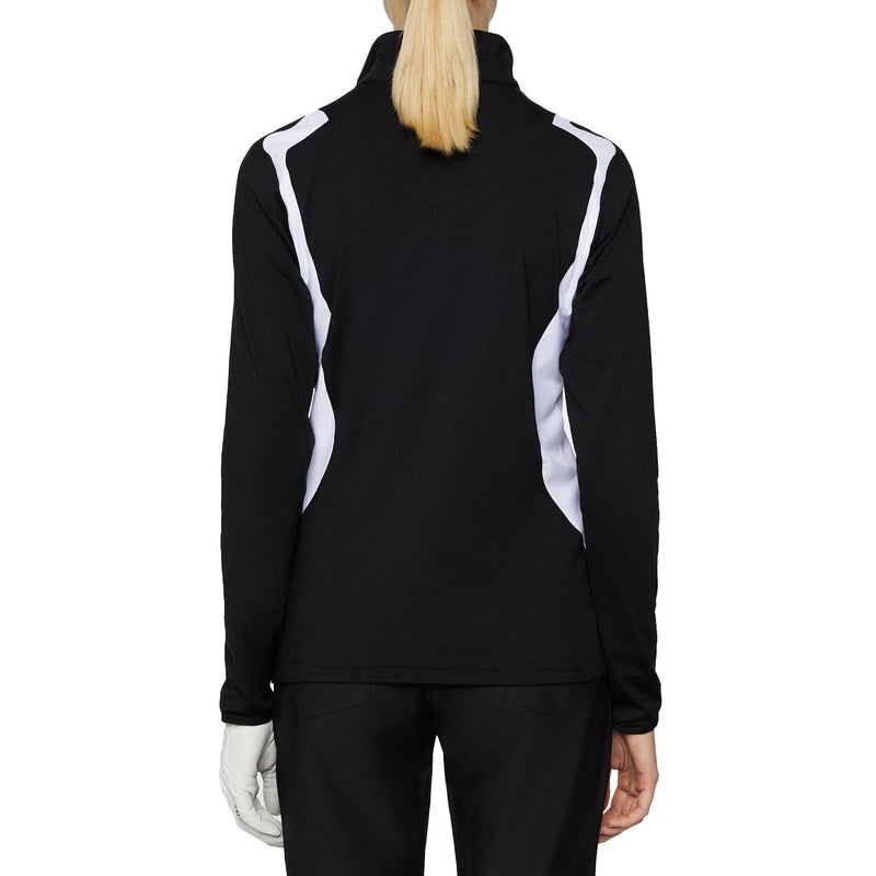 J.Lindeberg Women's Mae Quarter Zip Golf Mid -Layer - Black