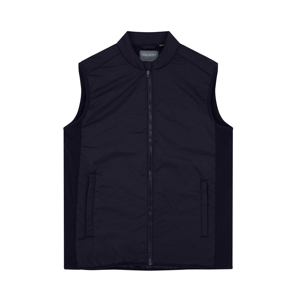 Lyle & Scott Tonal Eagle Golf Gilet - Dark Navy