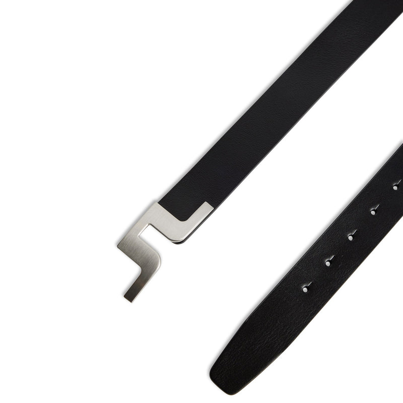 J.Lindeberg  Bridger Leather Belt - Black