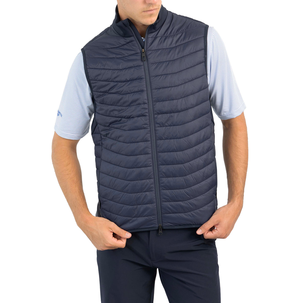 J.Lindeberg Holden Quilt Hybrid Golf Vest - JL Navy