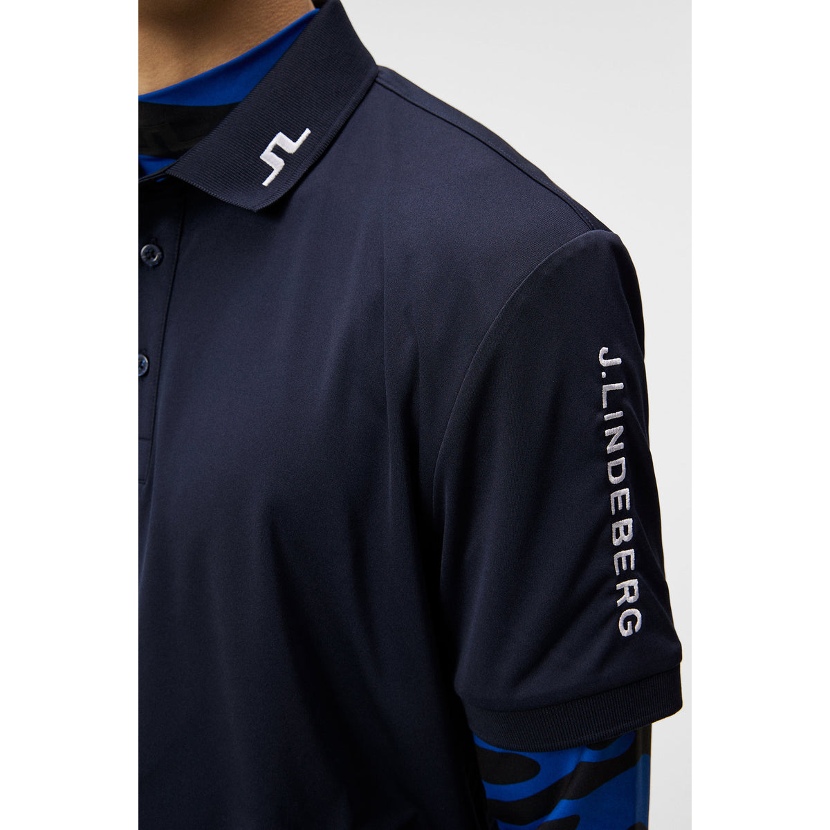 J.Lindeberg Tour Tech Reg Fit Golf Shirt - Navy