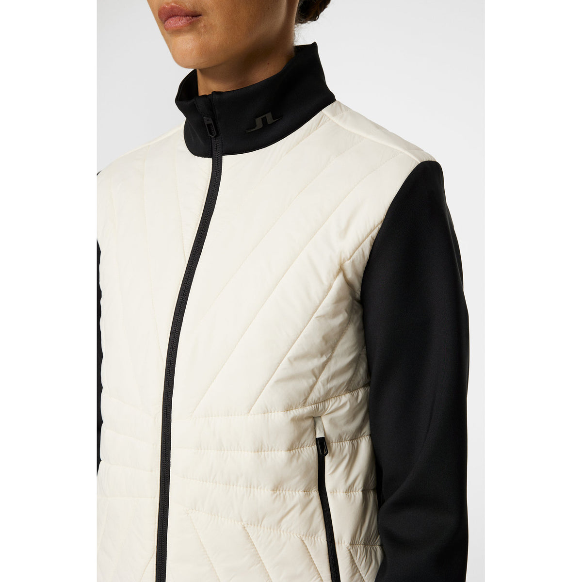 J.Lindeberg Women's Holma Quilt Hybrid Golf Jacket - Whisper White