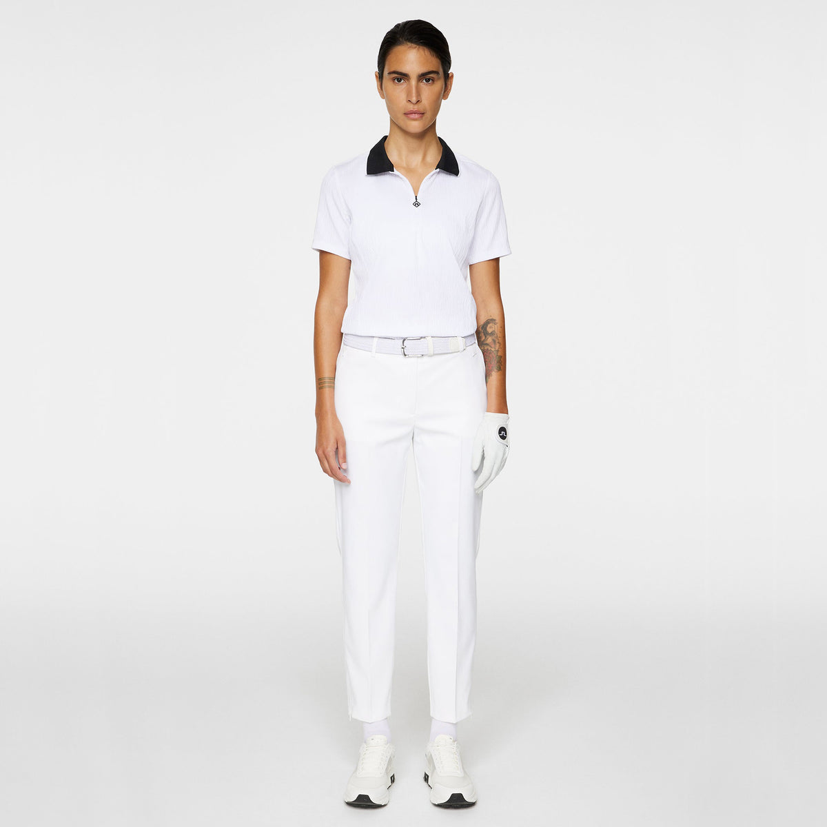 J.Lindeberg Women's Izara Golf Polo Shirt - White