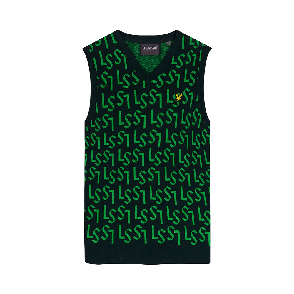 Lyle & Scott Monogram Knitted Golf Tank Top - Dark Navy