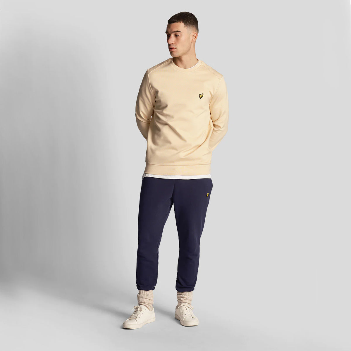 Lyle & Scott Fly Fleece Crew Neck - Sand Dune