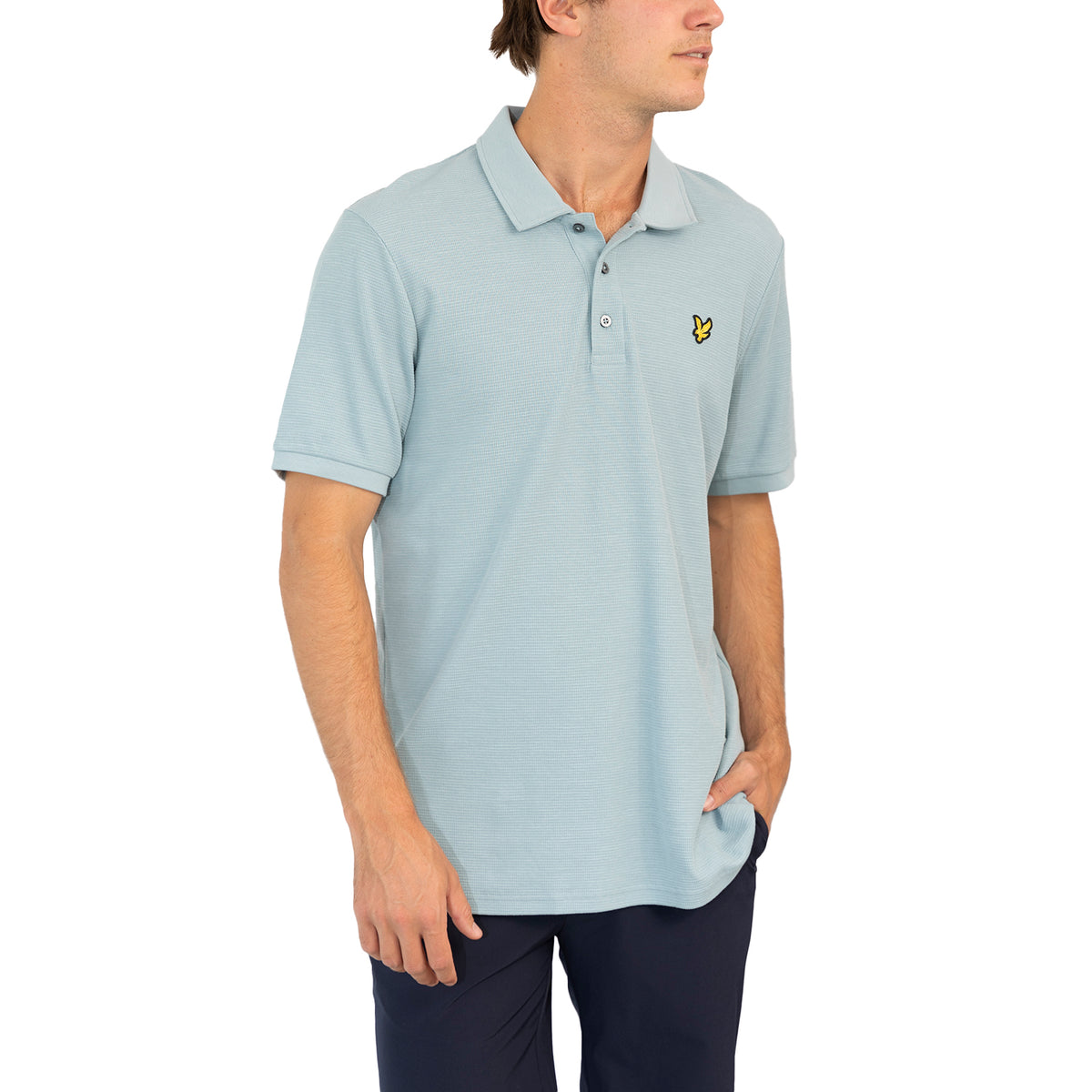 Lyle & Scott Milano Cotton Polo Shirt - Slate Blue