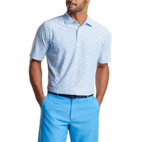 Peter Millar Shuckin' Season Performance Mesh Polo Golf Shirt - White