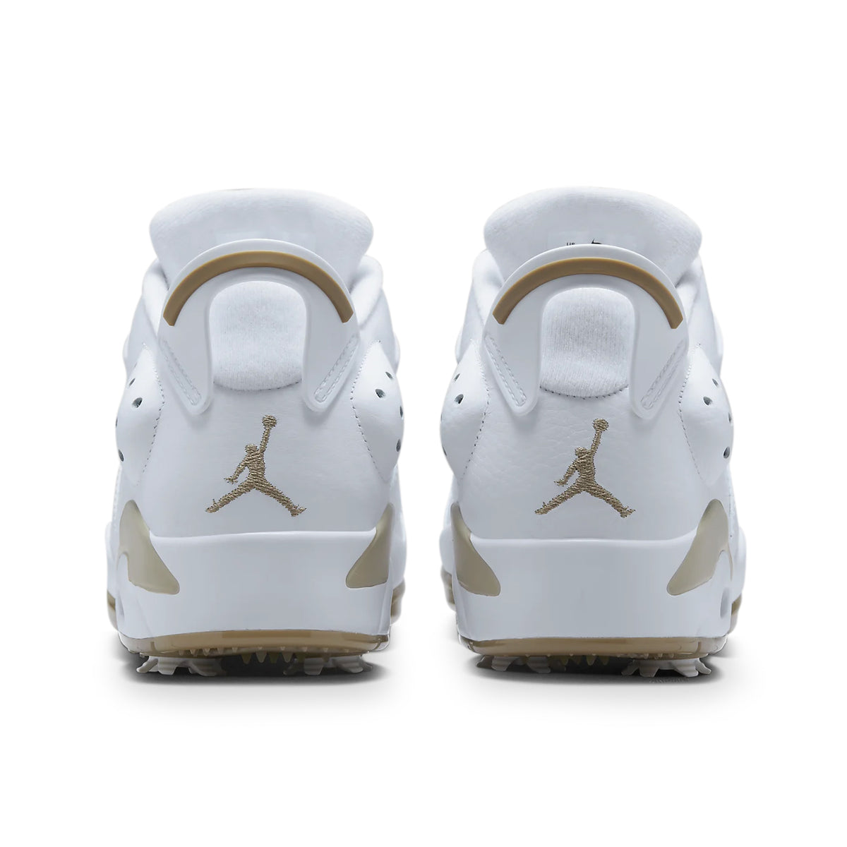 Nike Jordan Retro 6 Golf Shoes - White/Khaki