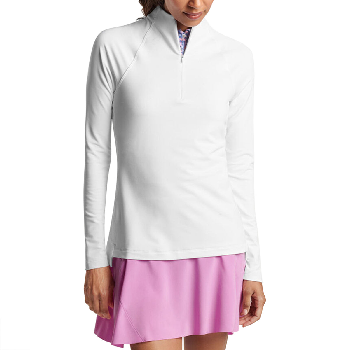 Peter Millar Women's Raglan-Sleeve Perth Golf Mid-Layer - White