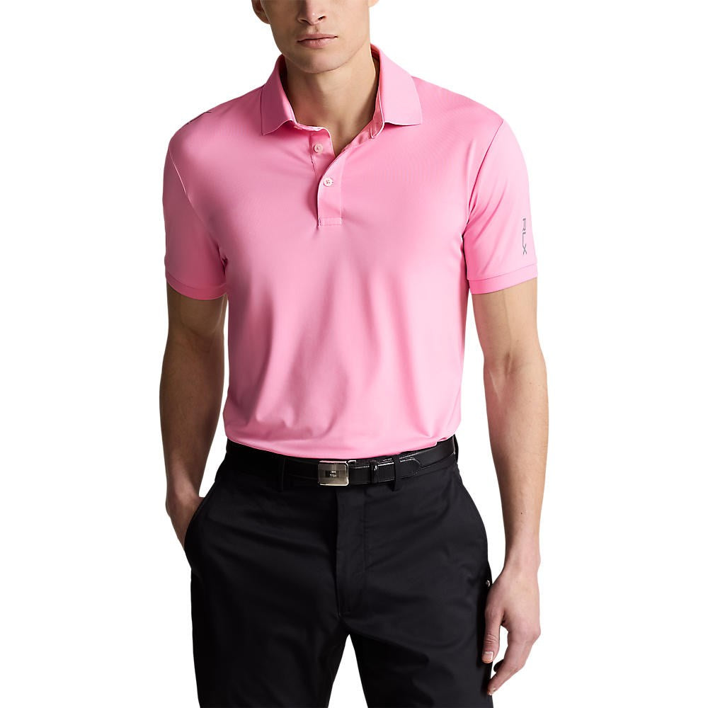 RLX Ralph Lauren Solid Airflow Performance Polo  - Pink Flamingo