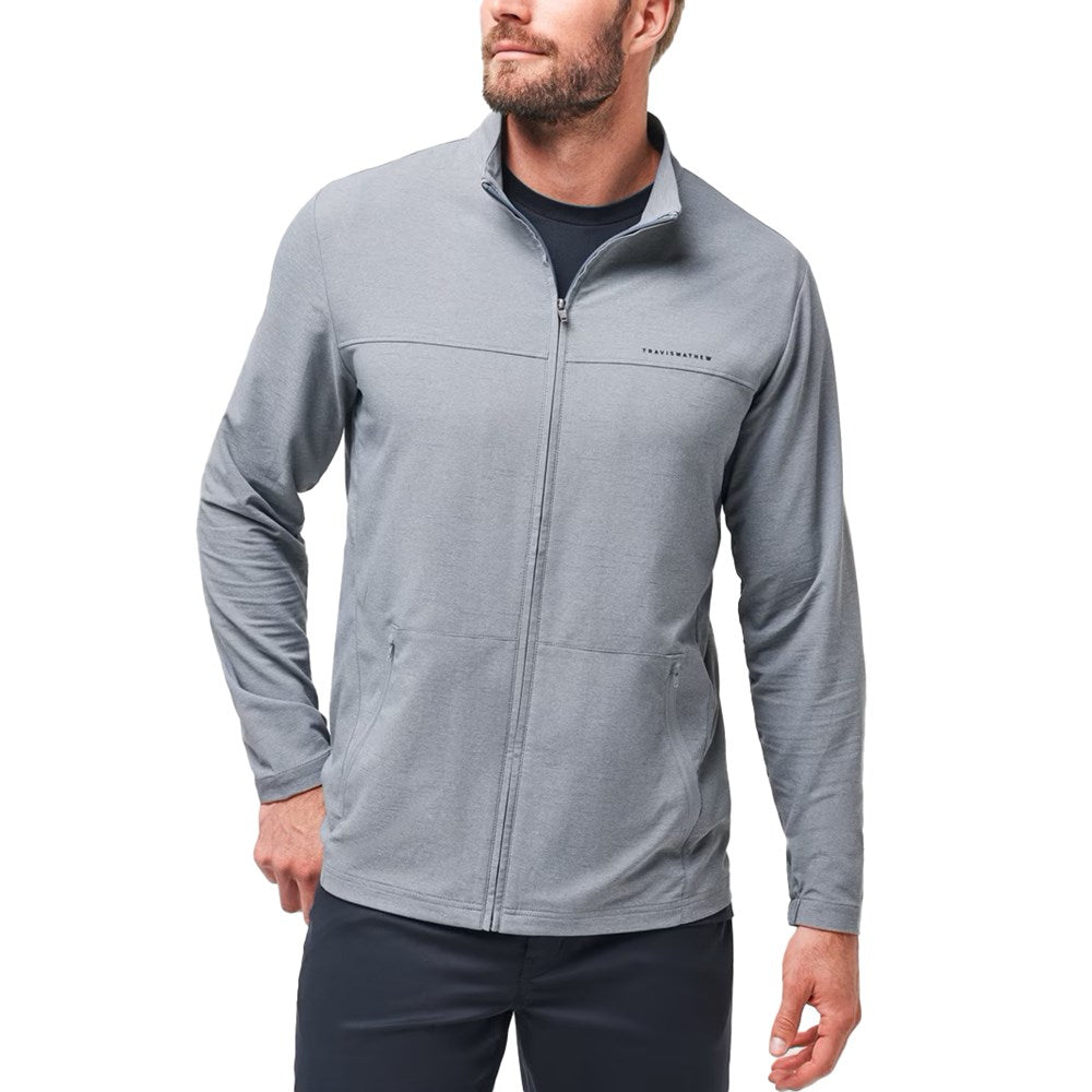 Travis Mathew Valley View Full Zip Golf Jacket - Heather Grey