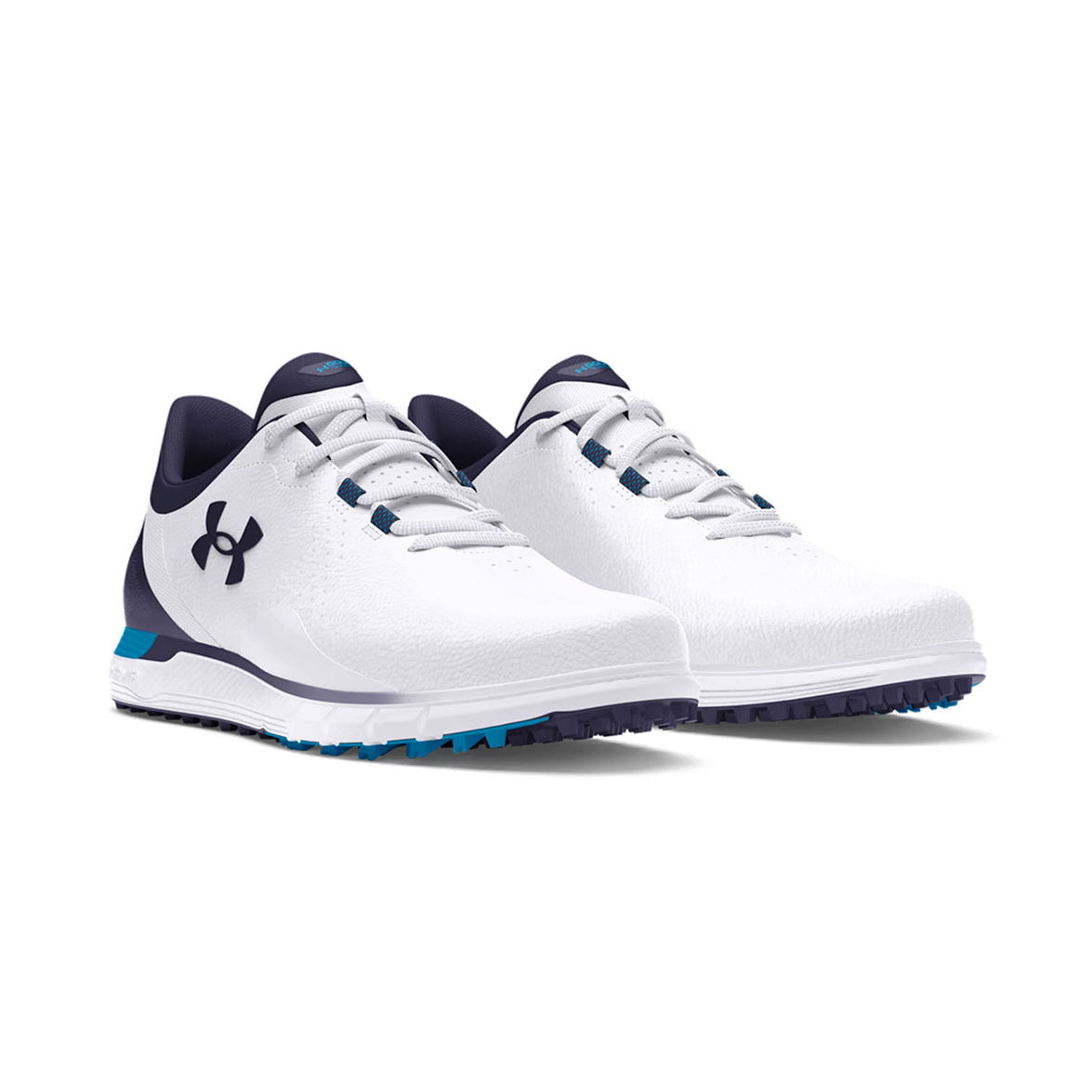 Under Armour Drive Fade spikless breda golfskor - White/Capri