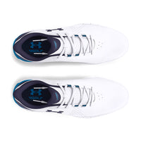 Under Armour Drive Fade spikless breda golfskor - White/Capri