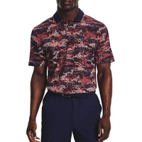 Under Armour Iso-Chill Edge Golf Polo Shirt - Midnight Navy/Venom Red