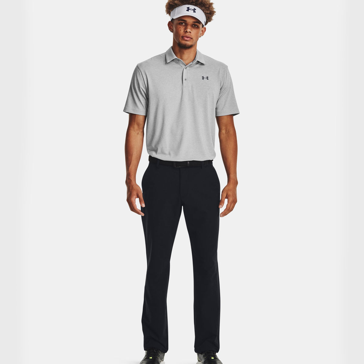 Under Armour Playoff Heather Golf Polo Shirt - Mod Grey/Pitch Grey