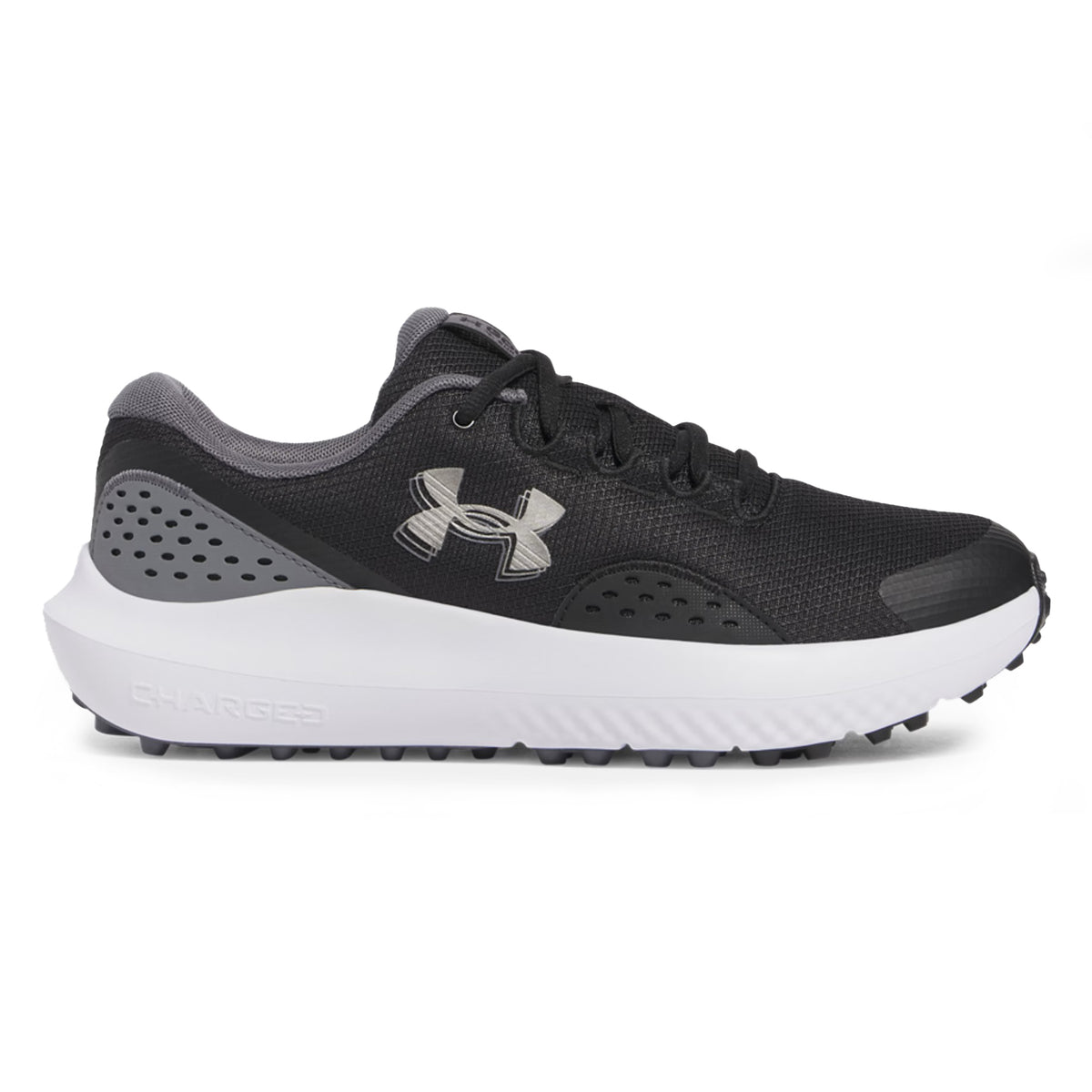 Under Armour Surge Golf Shoes - Black/Castlerock/Metallic Gun Metal