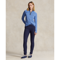 RLX Ralph Lauren Women's Jersey Quarter Zip Golf Pullover - Greenwich Blue/Navy