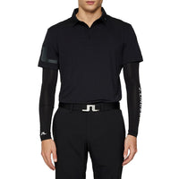 J.Lindeberg Heath Regular Fit Golf Shirt - Black/ Black