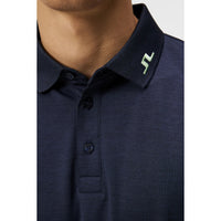 J.Lindeberg Tour Tech Reg Fit Golf Shirt - Navy Melange