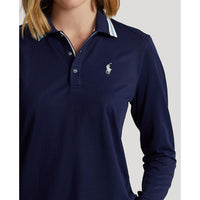 Rlx Ralph Lauren Women's Tour Pique Long Sleeve Golf Polo Shirt - French Navy