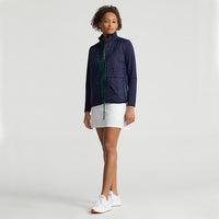 RLX Ralph Lauren Women's Hybrid Full Zip Jacket - French Navy/Cruise Green
