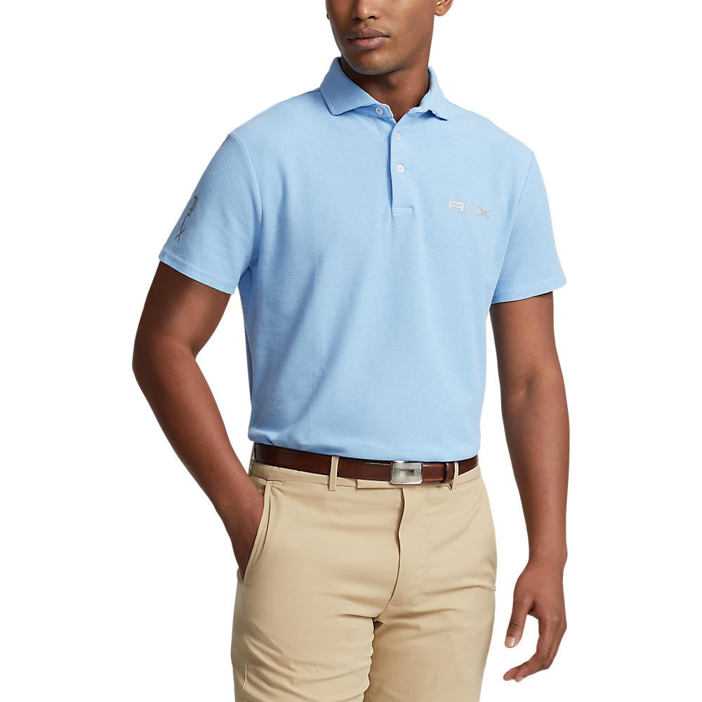 RLX Ralph Lauren Performance Cotton Polo Golf Shirt - Blue Lagoon