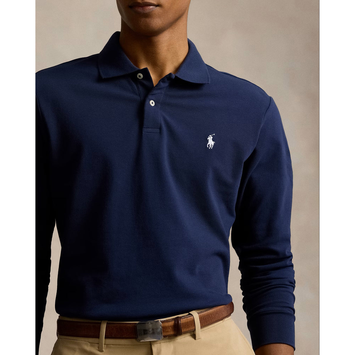 Polo Performance Ralph Lauren Performance Long Sleeve Polo Shirt - French Navy