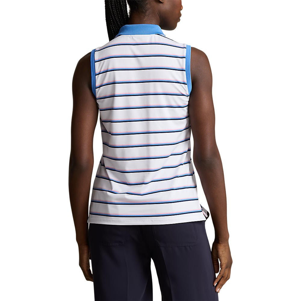 RLX Ralph Lauren Women's Printed Airflow Sleeveless Golf Shirt - Ceramic White Multi