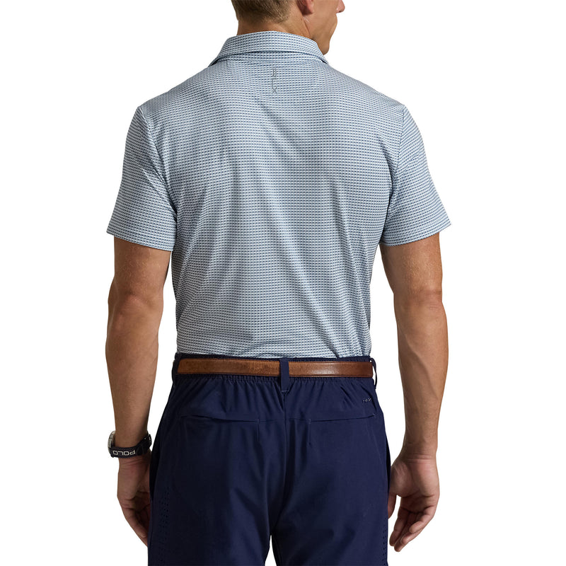 RLX Ralph Lauren Printed Lightweight Airflow Golf Polo Shirt - Refined Navy Tex