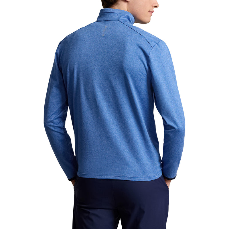 Rlx Ralph Lauren Stretch Jersey Golf Pullover - Dockside Blue Heather