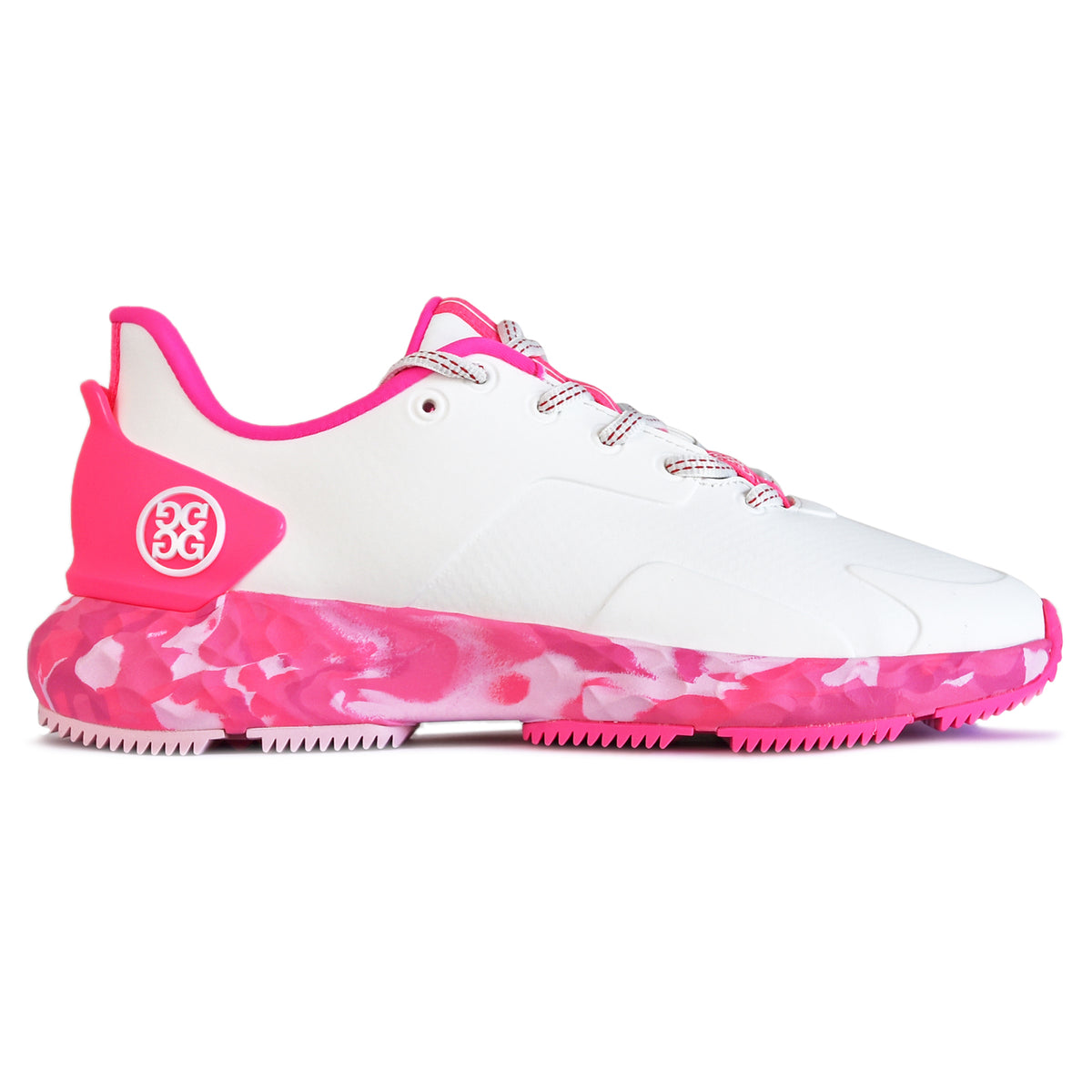 G/Fore Women's Camo Sole Mg4+ Golf Shoes - Snow/Knockout Pink