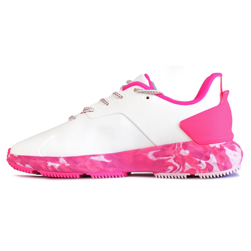 G/Fore Women's Camo Sole Mg4+ Golf Shoes - Snow/Knockout Pink