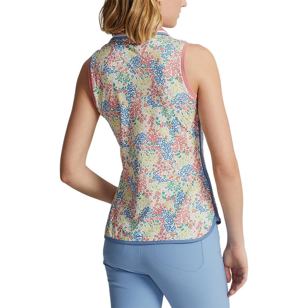 RLX Ralph Lauren Women's Printed Airflow Sleeveless Golf Shirt - Key West Petals