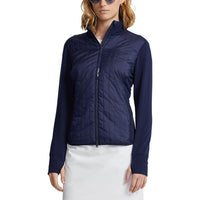 RLX Ralph Lauren Women's Cool Wool Hybrid Performance Full-Zip Jacket - French Navy