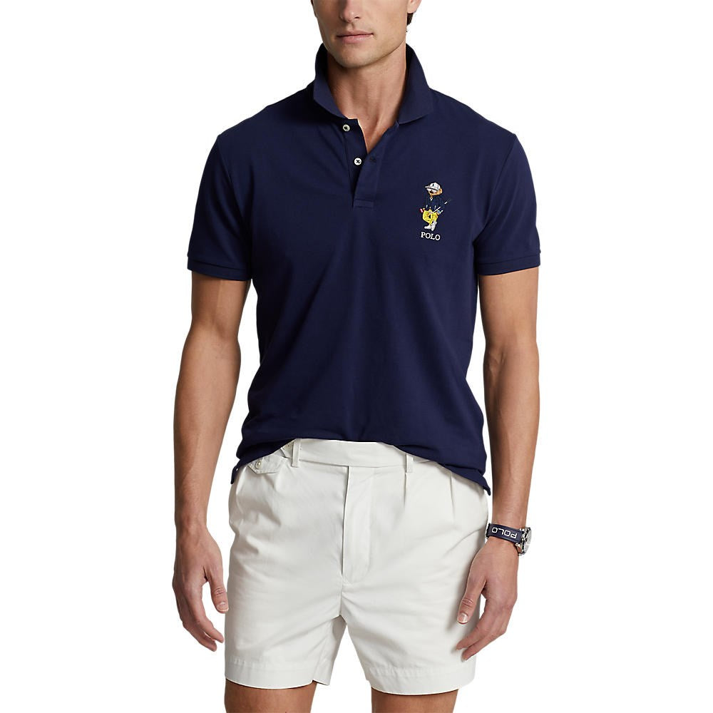 Polo Performance Ralph Lauren Custom Slim Fit Performance Bear Polo Shirt - French Navy