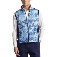 RLX Ralph Lauren Full Zip Hybrid Vest - French Navy/Mid Blue Camo