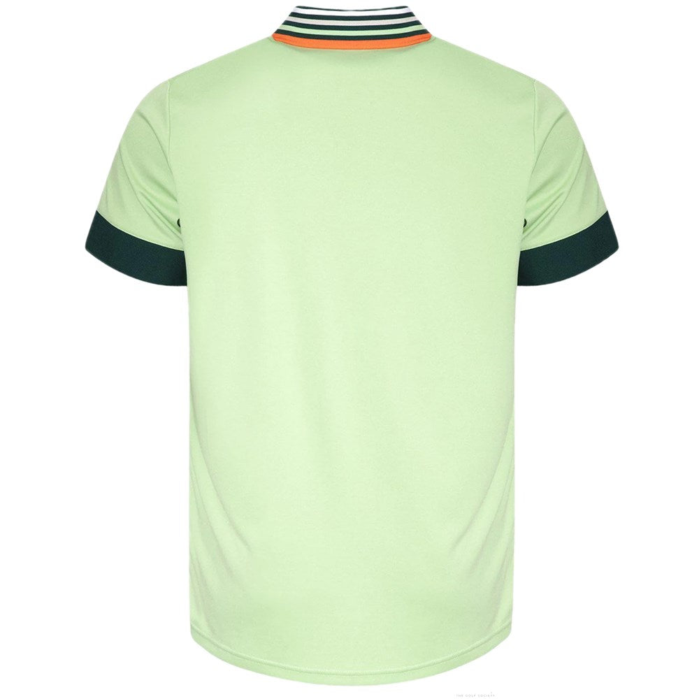 Cross Stripe Golf Polo Shirt - Spruce